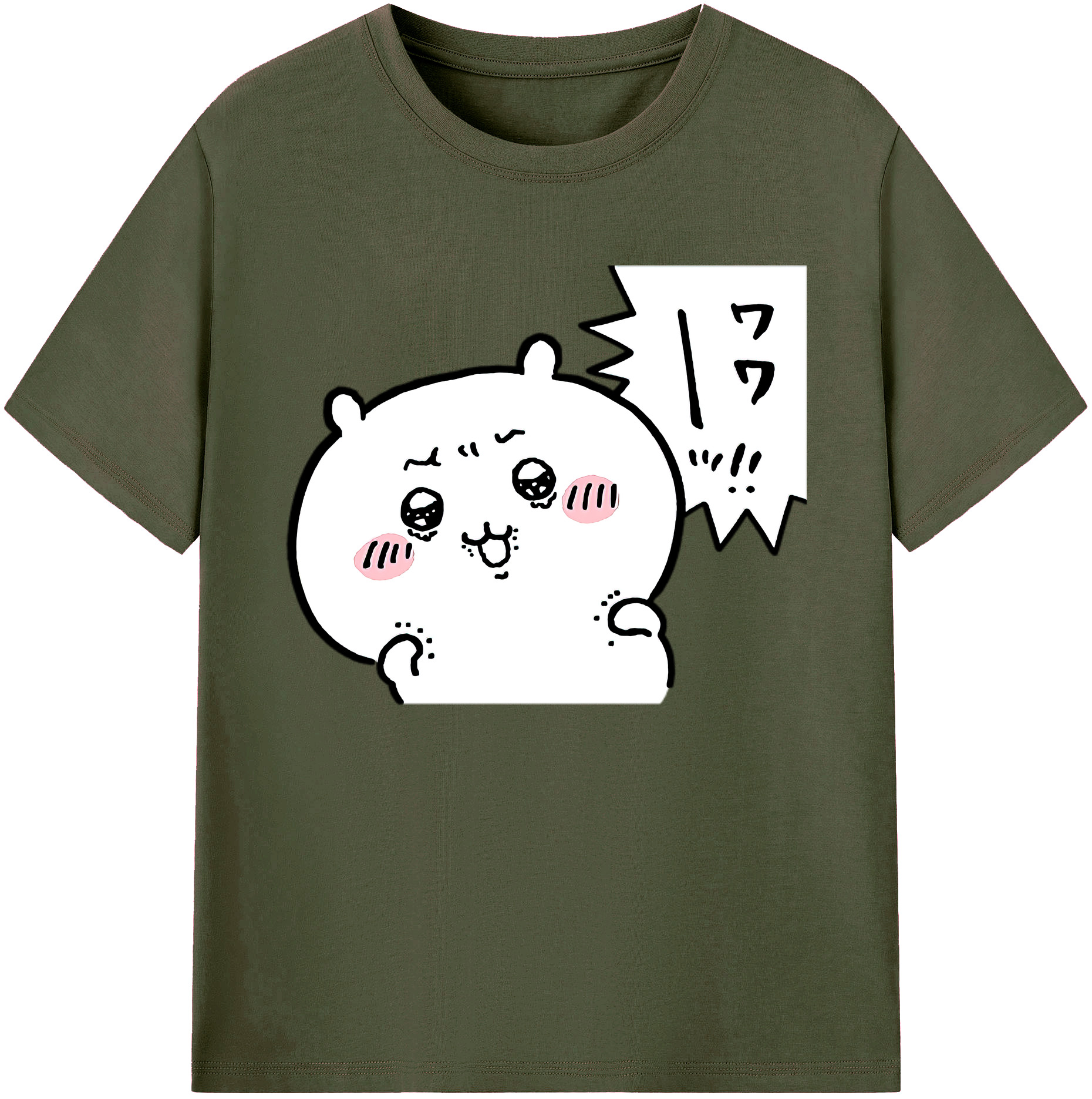 （画像用） ちいかわ ちいかわ Chii-kawa chiikawa 綿100％ メンズ半袖Tシャツ｜肌触りやわらか＆通気性